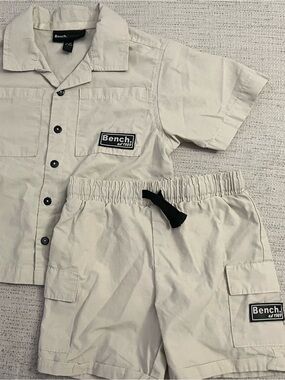 Bench Kids Beige Utility/Cargo Matching Shirt & Shorts Set 2-3 Years